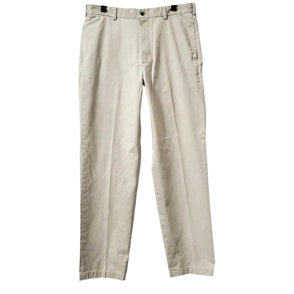 Brooks Brothers Beige Chino Pants Men's 34X34 Advantage Hudson 100% Cotton